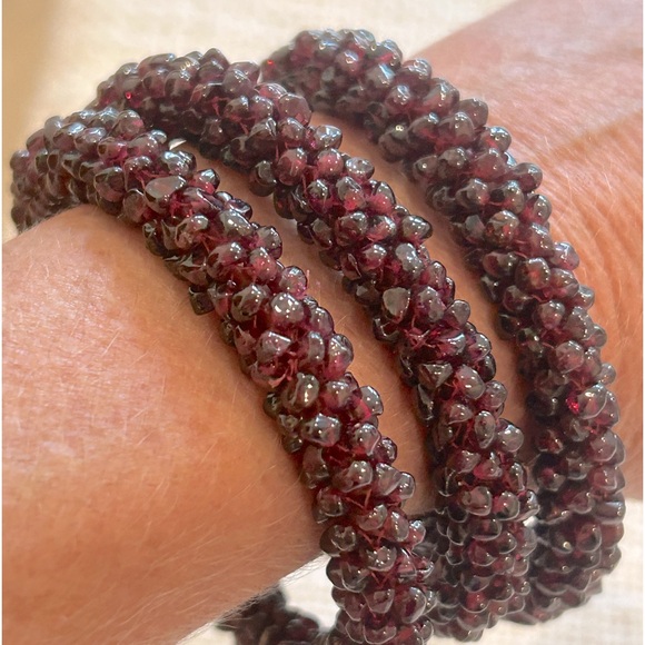 Garnet Nugget Bangles - Picture 3 of 6